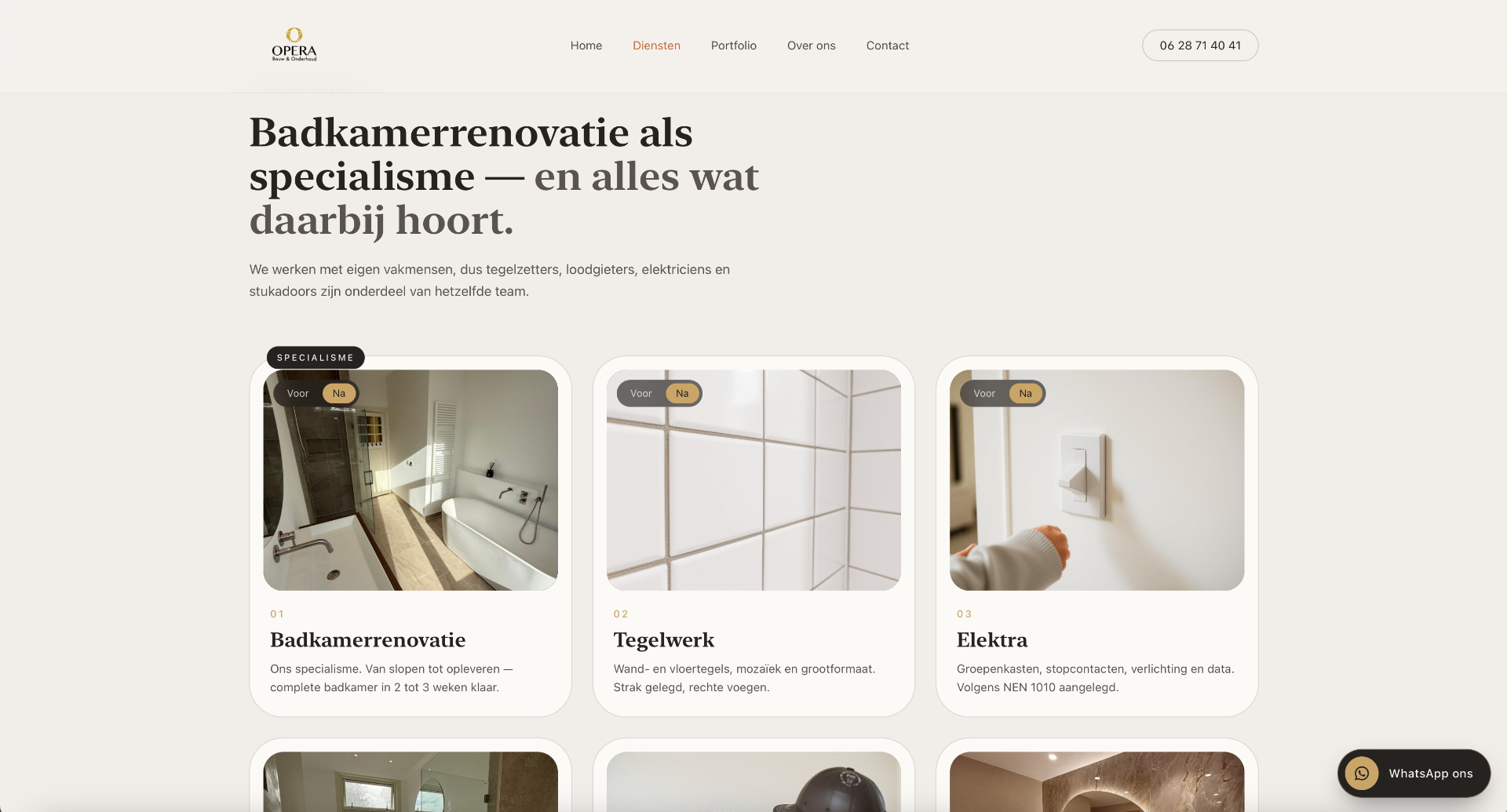 Opera Bouw — Diensten